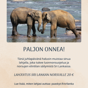 Paljon onnea -kortti (Sri Lanka)
